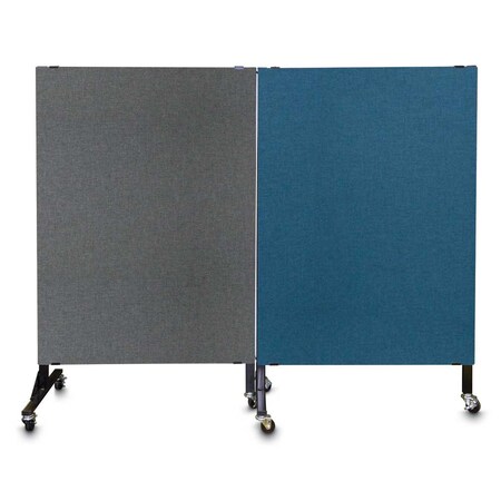 United Visual Products Enclosed Corkboard, 3 Door, 96"x48", 4" Fra UV3420-WHITE-PEARL